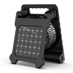 Ventilador de Camping Solar BALACN F907 com Luz LED