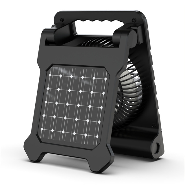 Ventilador de Camping Solar BALACN F907 com Luz LED