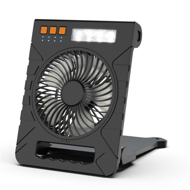 Ventilador de Camping Solar BALACN F907 com Luz LED