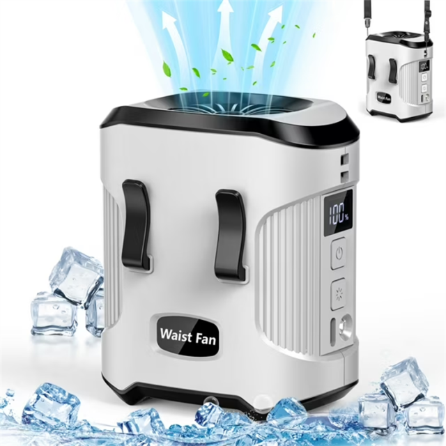 BALACN BL-225 Portable Camping Battery Powered Waist Clip Fan with Flashlight