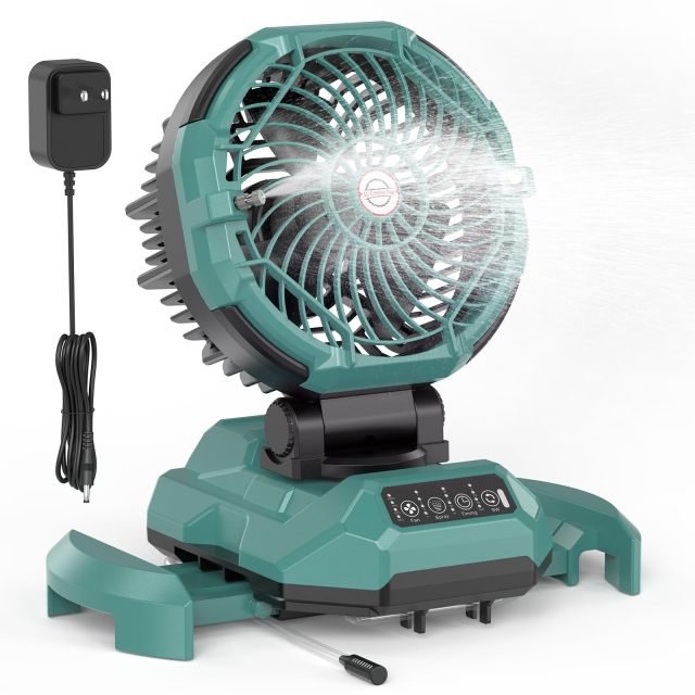 BALACN  BL-X69 Portable Misting Fan Rechargeable Battery Powered Oscillating Cooling Outdoor Camping Fans