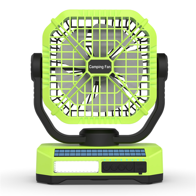 BALACN BL-F910B Solar Electric Fan with Solar Panel Large Capacity Mobile Rechargeable Table Solar Floor Fan