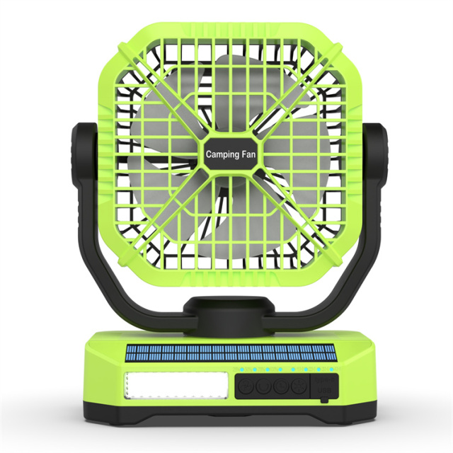 BALACN BL-F910B Solar Electric Fan with Solar Panel Large Capacity Mobile Rechargeable Table Solar Floor Fan