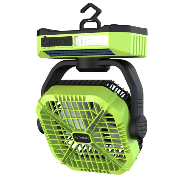 BALACN BL-F910B Solar Electric Fan with Solar Panel Large Capacity Mobile Rechargeable Table Solar Floor Fan