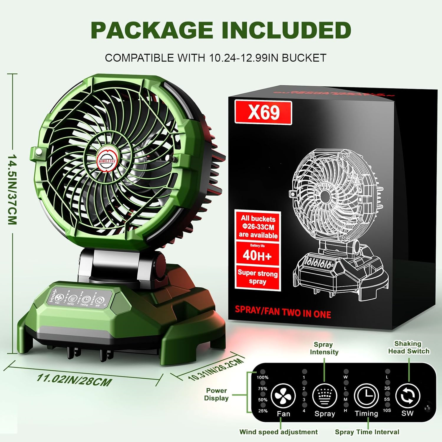 X69 Portable Mist Fans