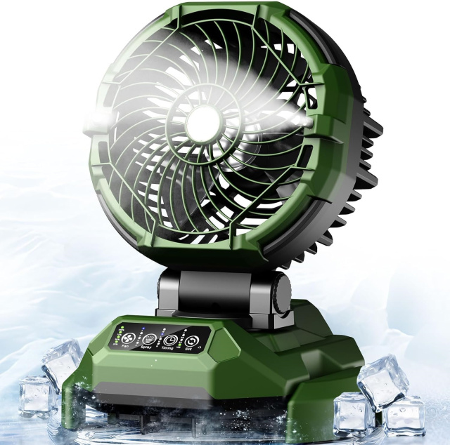 BALACN  BL-X69 Portable Misting Fan Rechargeable Battery Powered Oscillating Cooling Outdoor Camping Fans