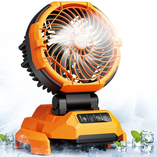 BALACN  BL-X69 Portable Misting Fan Rechargeable Battery Powered Oscillating Cooling Outdoor Camping Fans