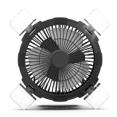 BALACN BL-F901P Portable Rechargeable Outdoor Desk Solar Fan (Black）