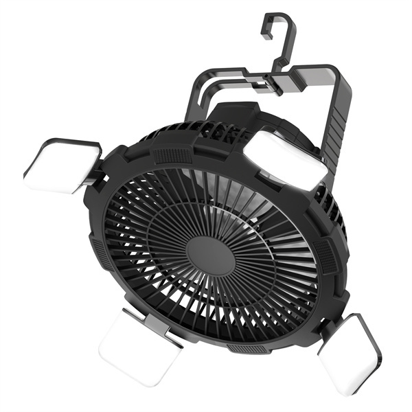BALACN BL-F901P Portable Rechargeable Outdoor Desk Solar Fan (Black）