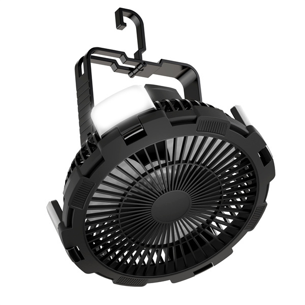 BALACN BL-F901P Portable Rechargeable Outdoor Desk Solar Fan (Black）