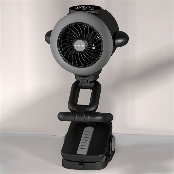 BALACN BL-BF01P Portable Stroller Fan 5000mAh Battery Operated Fan USB Personal Clip on Fan with light Small Portable Table Fan