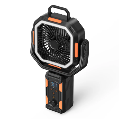BALACN BL-F21 Camping Fan with Stand 20000mAh Rechargeable Battery Powered Standing Fan with LED Lanterns Portable Tent Fan