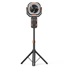 BALACN BL-F21 Camping Fan with Stand 20000mAh Rechargeable Battery Powered Standing Fan with LED Lanterns Portable Tent Fan