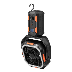 BALACN BL-F21 Camping Fan with Stand 20000mAh Rechargeable Battery Powered Standing Fan with LED Lanterns Portable Tent Fan