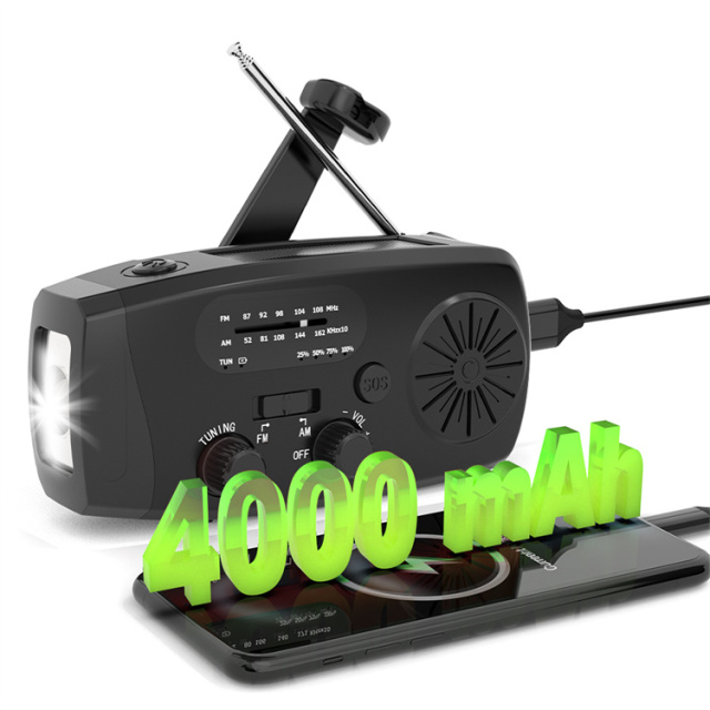 MD-087P 4000mAh Hand Crank Emergency Radio