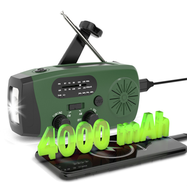 MD-087P 4000mAh Hand Crank Emergency Radio