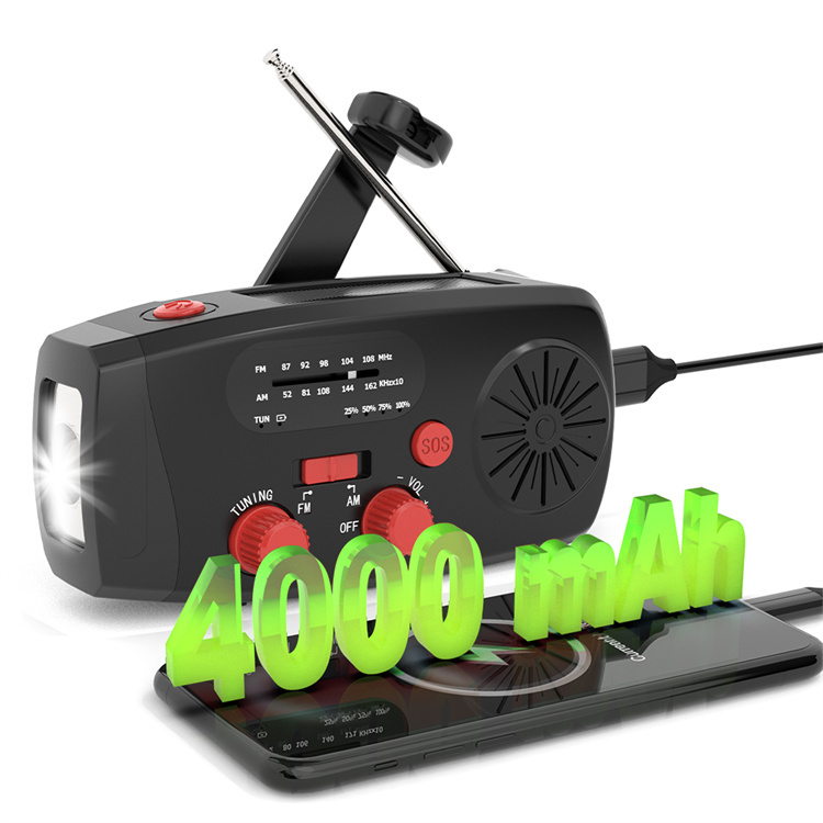 MD-087P 4000mAh Hand Crank Emergency Radio