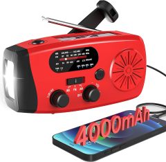 MD-087P 4000mAh Hand Crank Emergency Radio