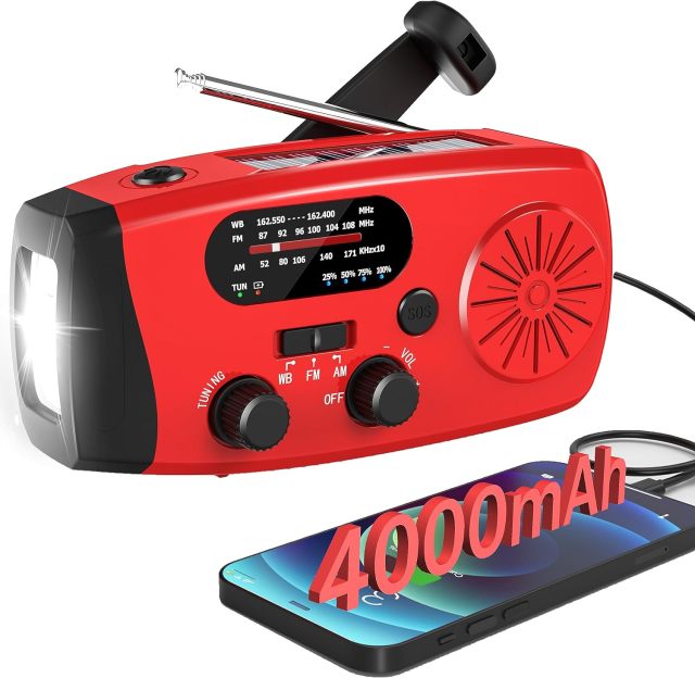 MD-087P 4000mAh Hand Crank Emergency Radio