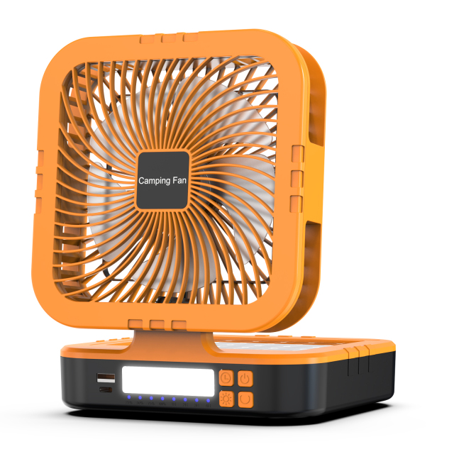 Solar Camping Fan F915｜Portable Cooling with Sun Power & LED Light