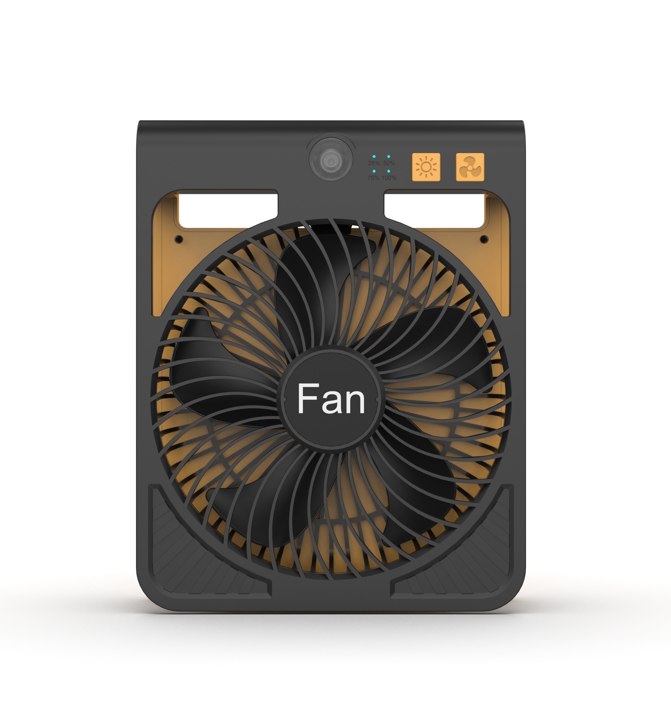 F917 2000mAh Rechargeable Solar Camping Fan