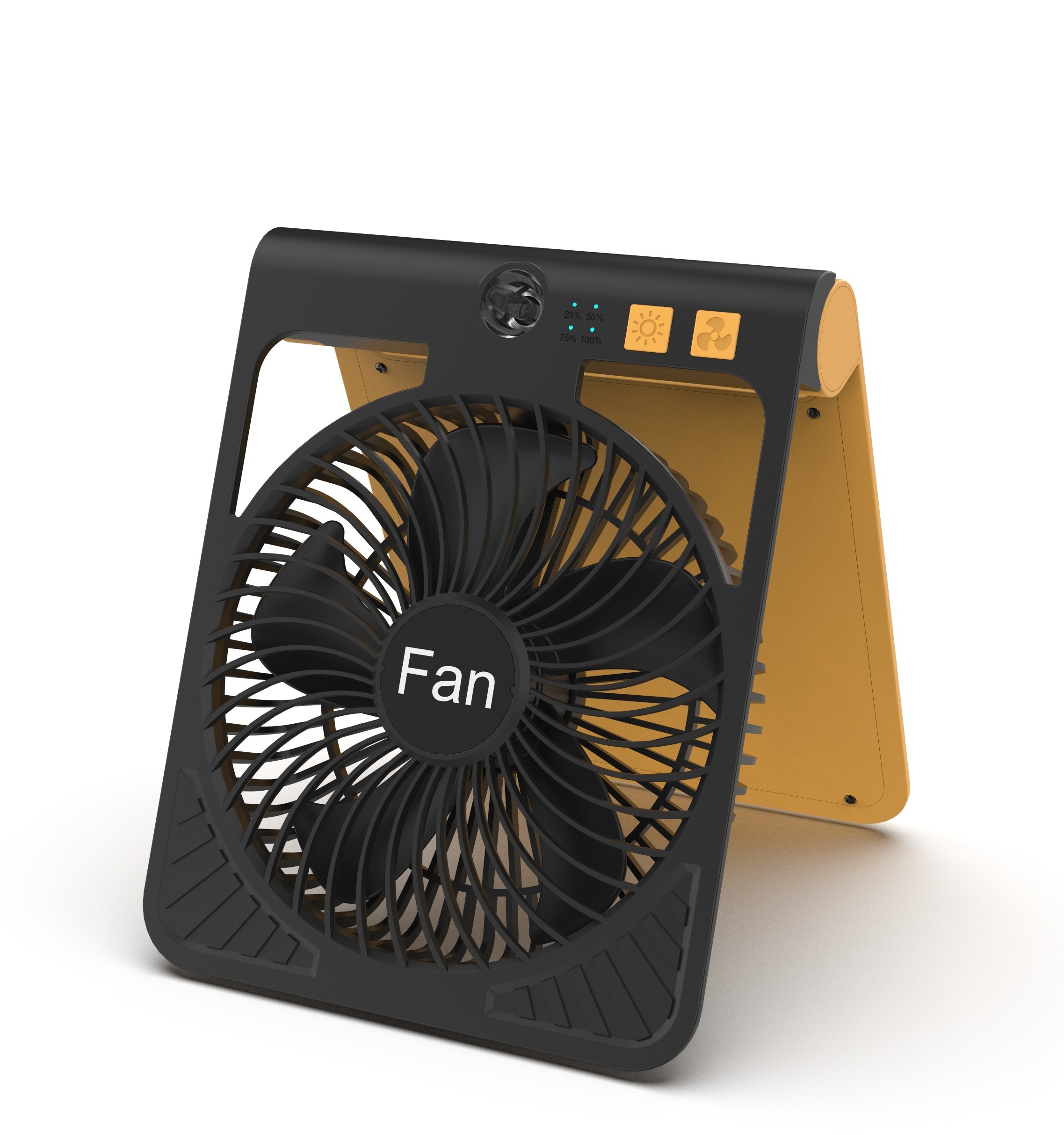 F917 2000mAh Rechargeable Solar Camping Fan