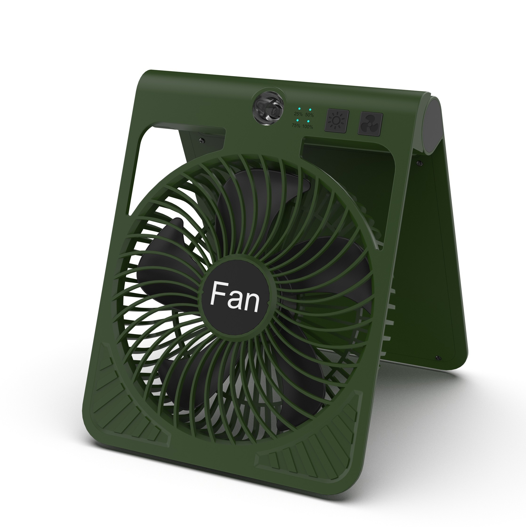 F917 2000mAh Rechargeable Solar Camping Fan