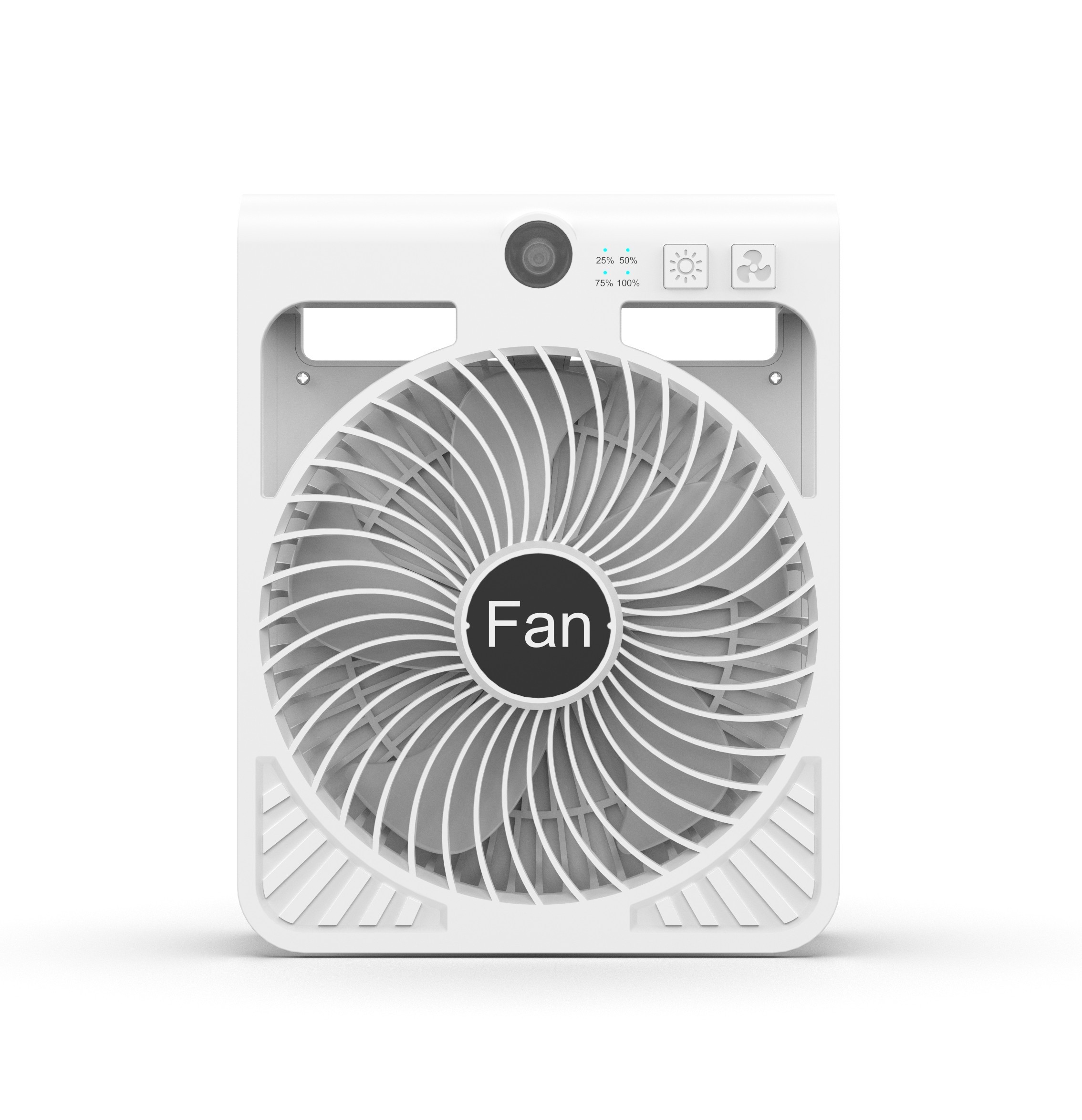 F917 2000mAh Rechargeable Solar Camping Fan