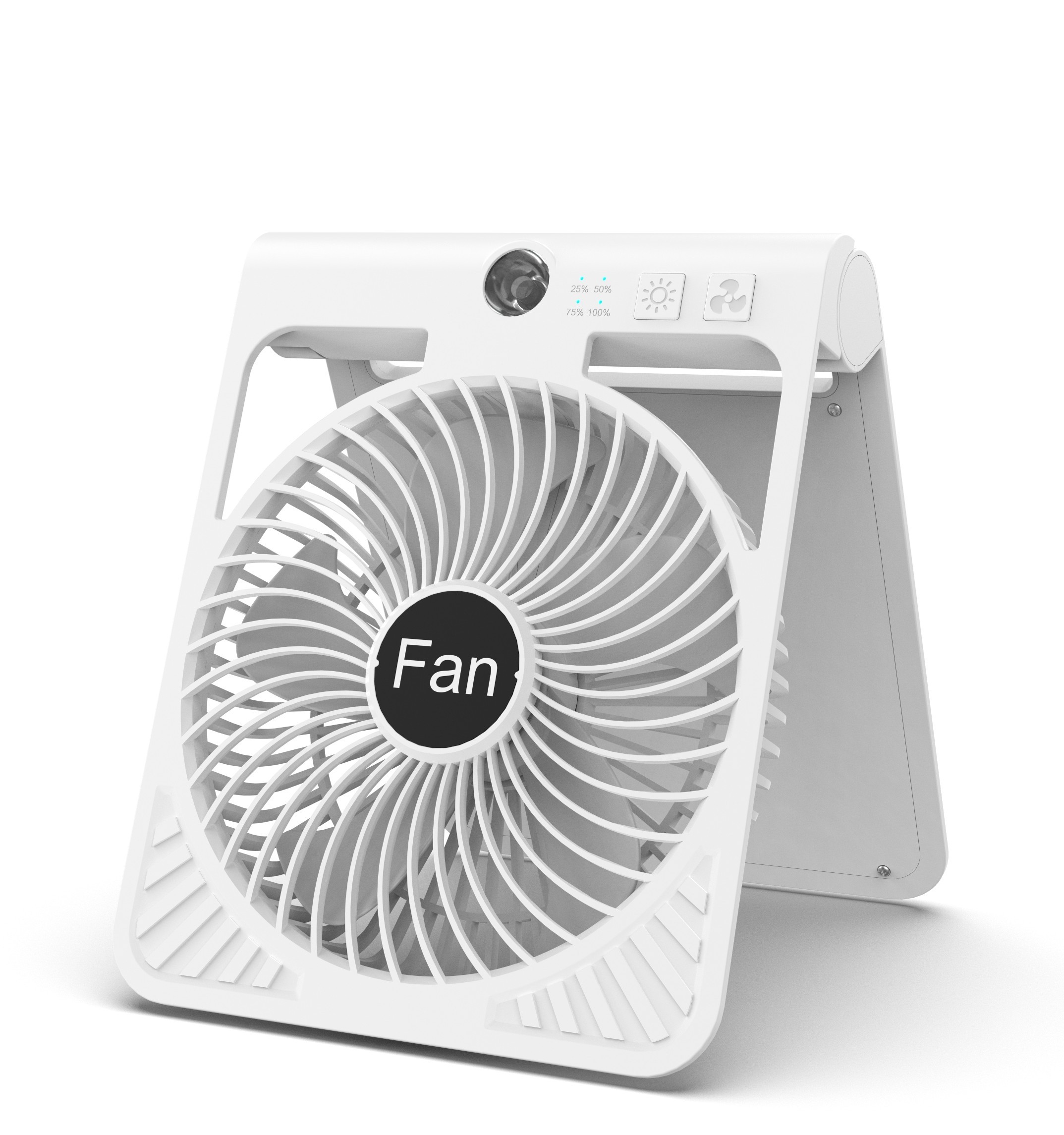 F917 2000mAh Rechargeable Solar Camping Fan