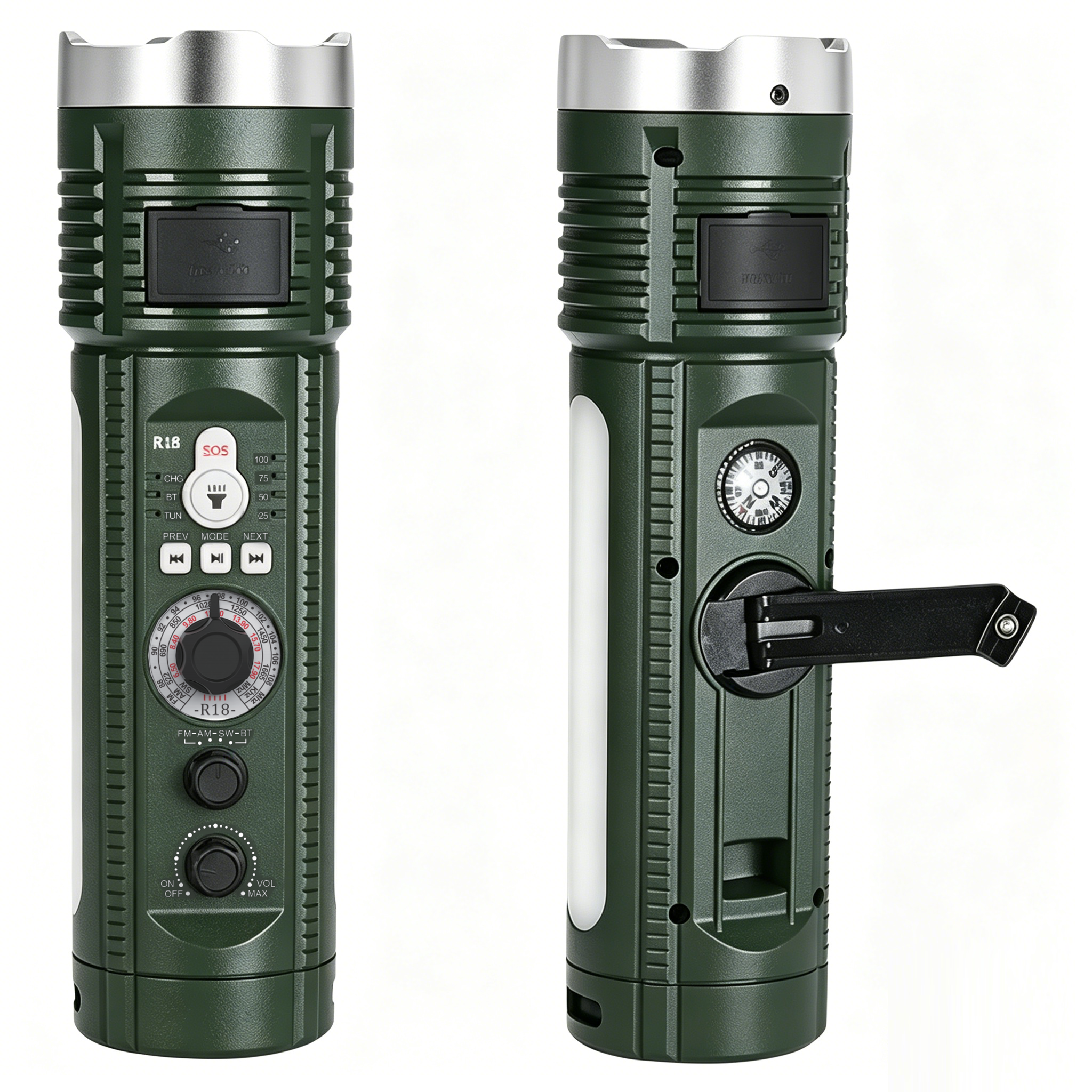 R18 Multi-Functional Emergency Flashlight Radio