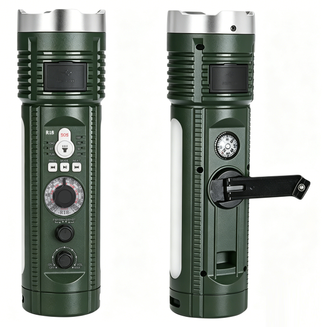R18 Multi-Functional Emergency Flashlight Radio