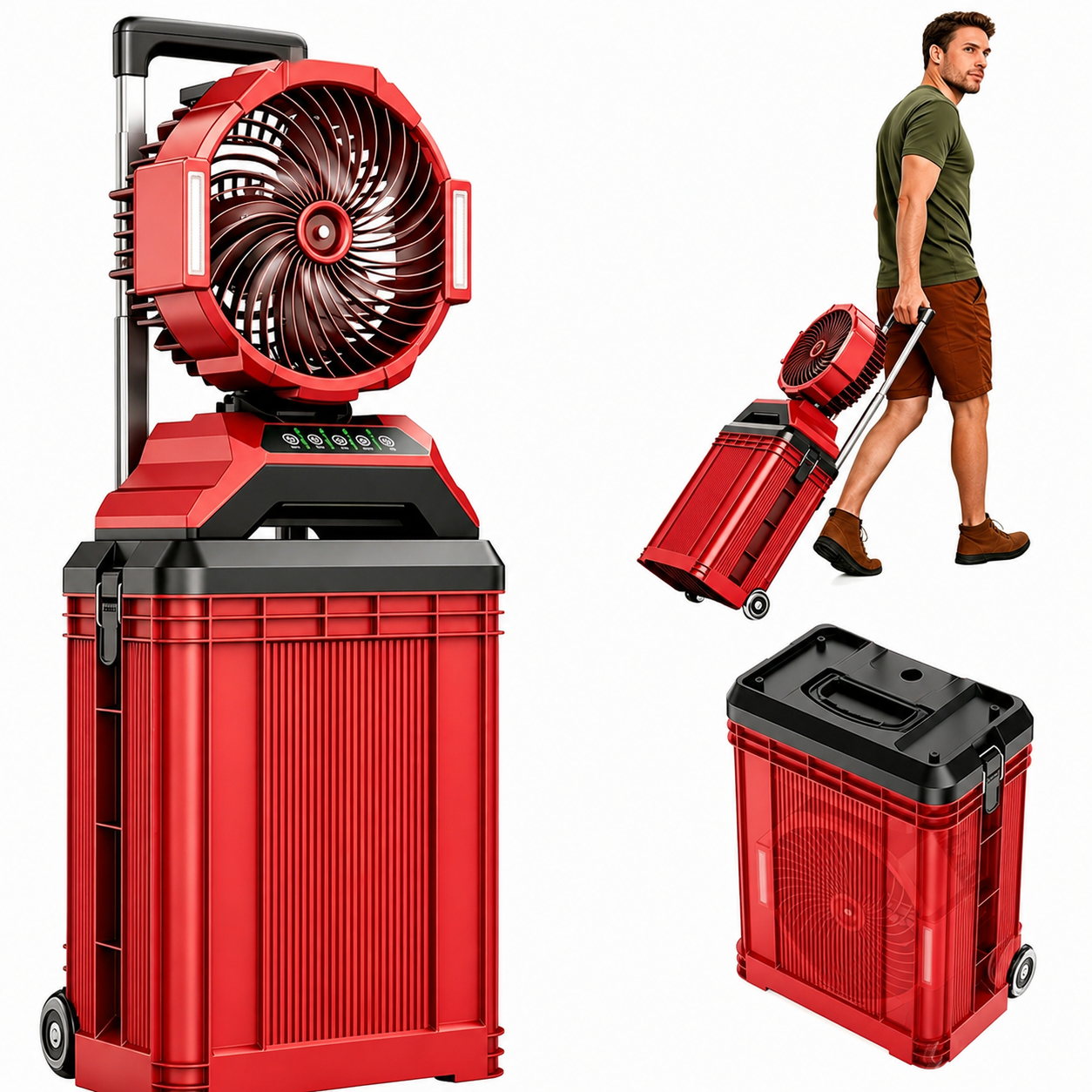 T33 15L Rolling Suitcase Mist Fan