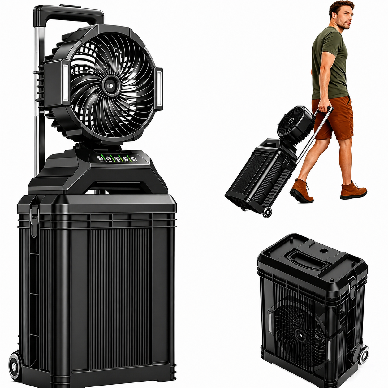 T33 15L Rolling Suitcase Mist Fan