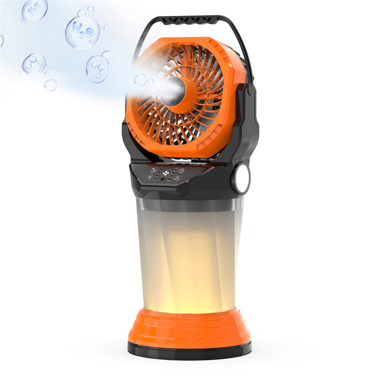 F913A 15000mAh Rechargeable Misting Fan | Factory OEM ODM Portable Camping Cooling Fan