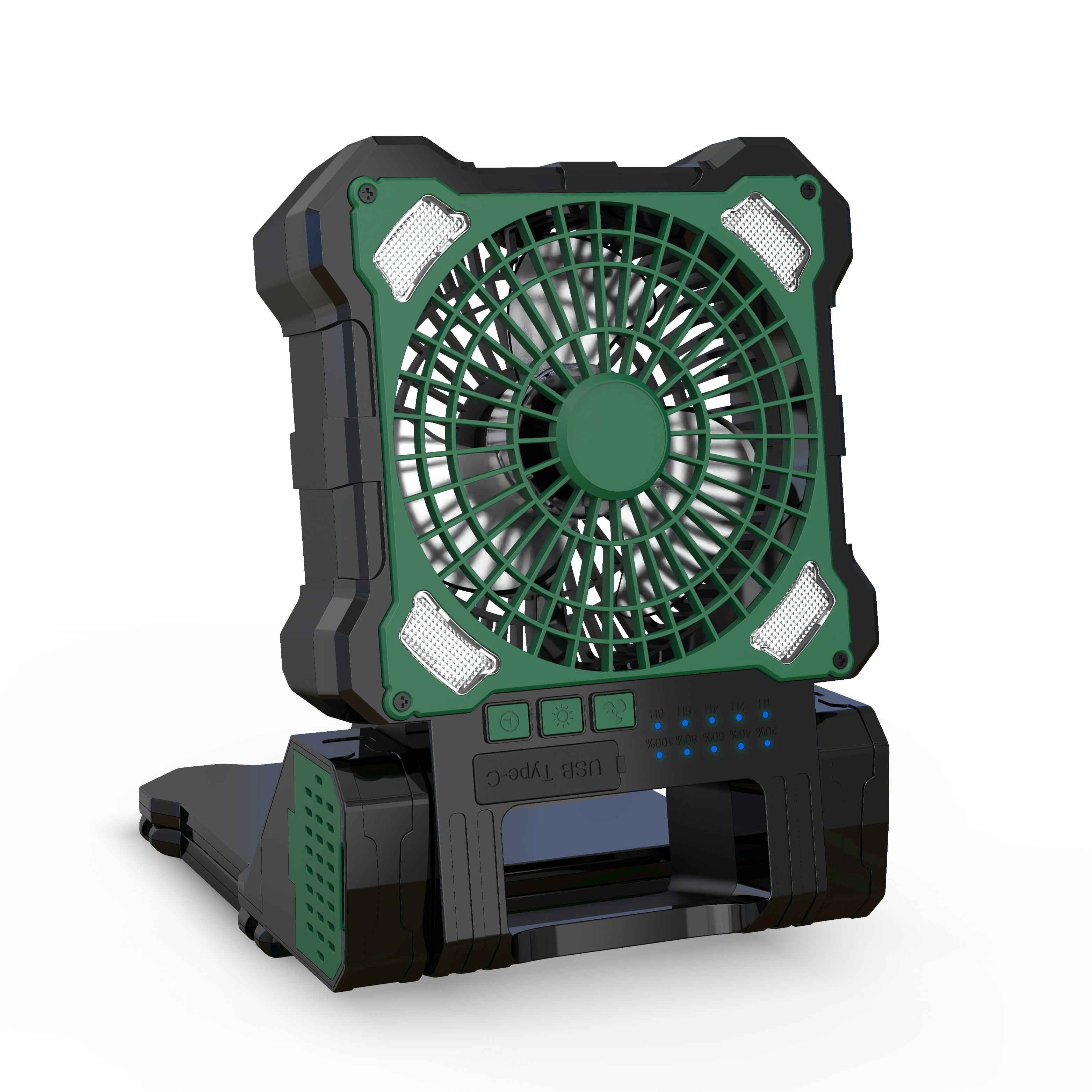 BALACN F904 Dual Solar Panel Removeable Fan