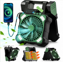 BALACN F904 Dual Solar Panel Removeable Fan