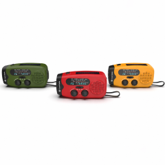 NOAA Weather Radio Emergency Kit with Solar Hand Crank Charging, LED Flashlight & USB Phone Charger for Camping Survival