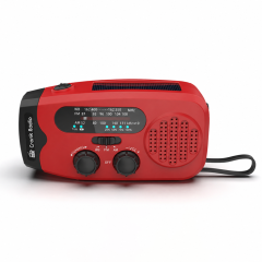 NOAA Weather Radio Emergency Kit with Solar Hand Crank Charging, LED Flashlight & USB Phone Charger for Camping Survival