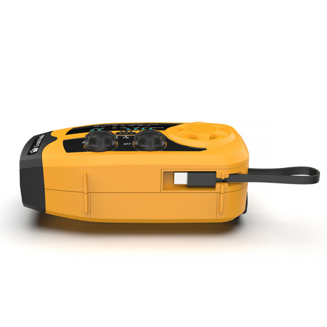 086B Solar Hand Crank Emergency Radio with AM/FM NOAA Weather Alert, LED Flashlight and USB Phone Charger for Camping & Outdoor Survival