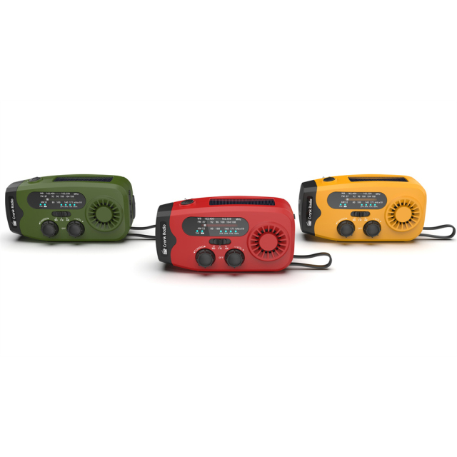 086C Portable NOAA Emergency Weather Radio with 2000mAh Battery, Solar Hand Crank Charger, AM/FM Radio, LED Flashlight & USB Phone Charger for Camping Survival