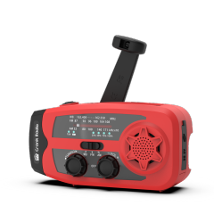 086B Solar Hand Crank Emergency Radio with AM/FM NOAA Weather Alert, LED Flashlight and USB Phone Charger for Camping & Outdoor Survival