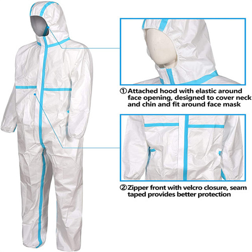 Medical Protective Coverall Without Shoe Cover-size 170 cm-for Healthcare & Lab Use
