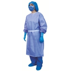 Isolation gown AAMI3-size 120 x 140 cm-with Elastic Wrists-Resistant and Latex-Free Gowns
