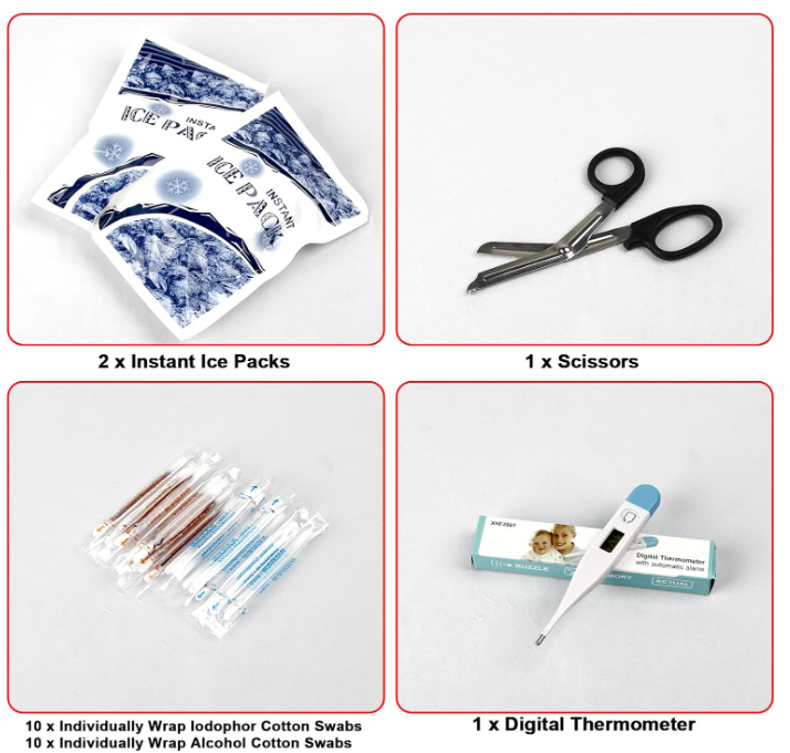 First Aid Kit Portable Red Camping