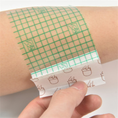 Transparent Film Dressing-Size 6 x 7 cm-Grid Pattern Style- Waterproof breathable Wound care Adhesive Bandage