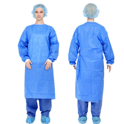 Isolation gown AAMI3-size 120 x 140 cm-with Elastic Wrists-Resistant and Latex-Free Gowns