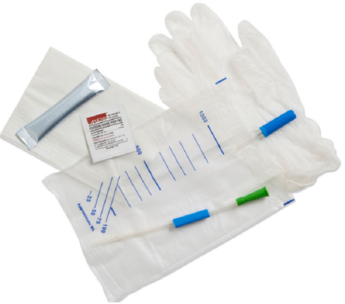 GentleCath Tiemann - 16" Hydrophilic Coude Catheter Kit