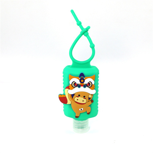 Alcohol Disinfection Gel With Cute Cattle Silicone Holder-Capacity 30ml-Clean Scent, Attractive and adorable