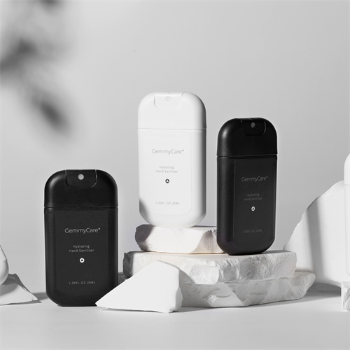 Black Hand-free Spray Card Hand Sanitizer-Volume 30mL-Flat spray bottle, card type, fine mist plastic bottle, portable, small moisturizing container, suitable for perfume, disinfectant, hand spray, liquid.