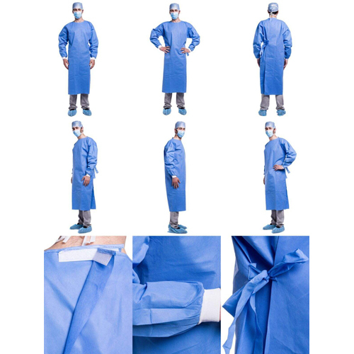 Isolation gown AAMI4-with Elastic Wrists-Resistant and Latex-Free Gowns